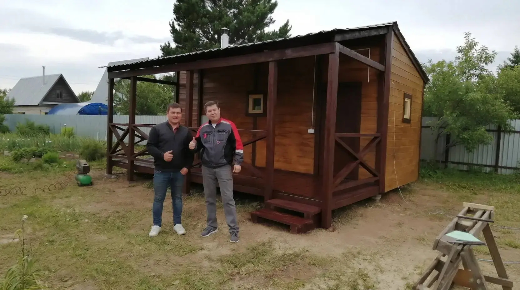 Баня с террасой от Про Сваи